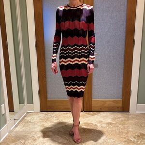 Ronny Kobo Fitted Knit Dress